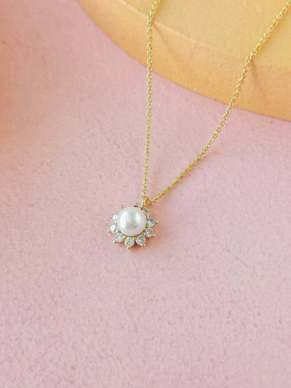 Kate Spade - Sunny Halo Pearl Gold Necklace - NEW